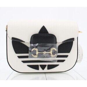 NEW GUCCI Adidas collaboration Horsebit Shoulder Bag Leather Limited Edition